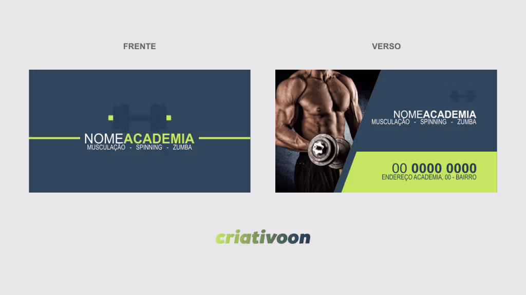 Cartão de visita academia - Modelo 01