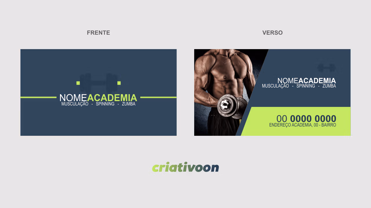 Cartão de visita academia - Modelo 01