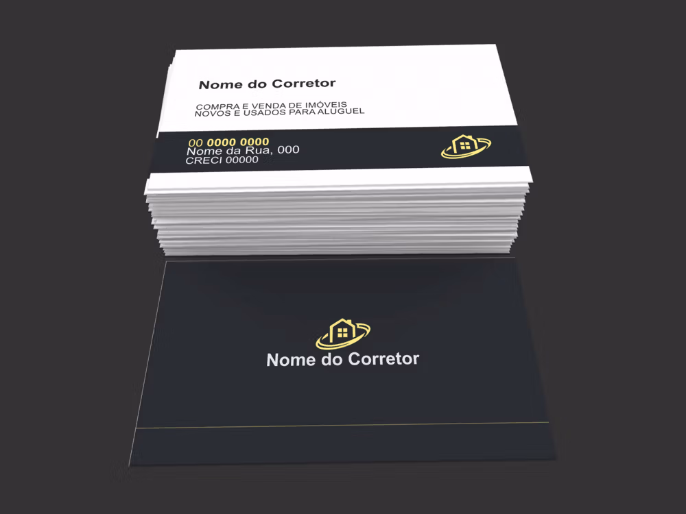Cartão de Visita Corretor de Imóveis - Modelo 02