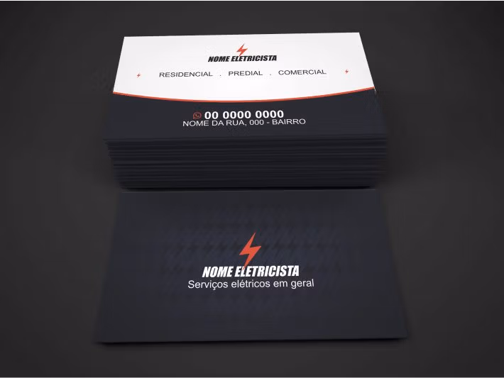 Cartão de Visita Eletricista - Modelo 01