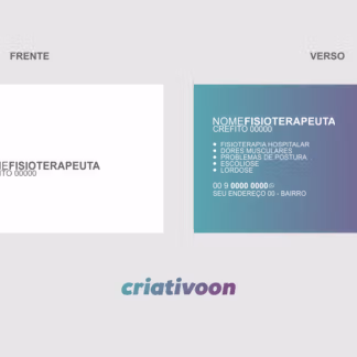 Cartão de Visita Fisioterapeuta - Modelo 01