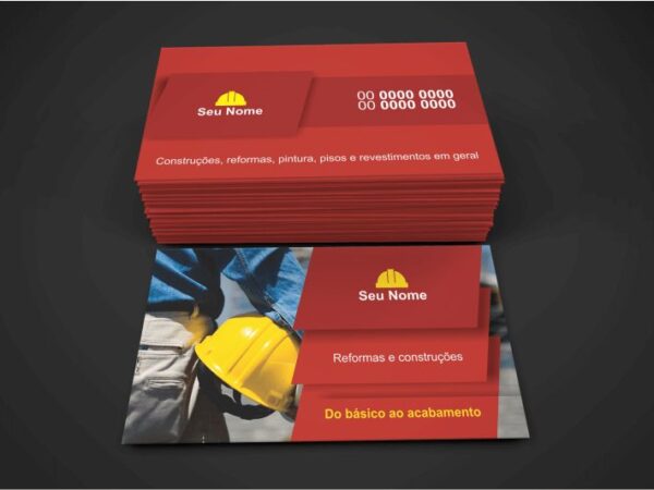 Cartão de Visita Pedreiro - modelo 02(2 Modelos de Cartões Bonitos)