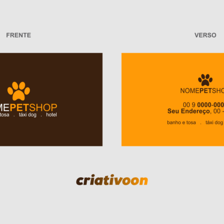 cartão de visita pet shop - modelo 03