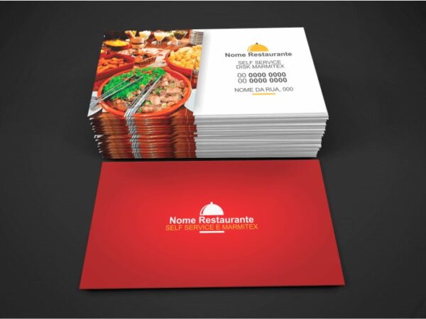 Cartão de Visita Restaurante e Marmitex - modelo 01(4 Modelos de Cartões)