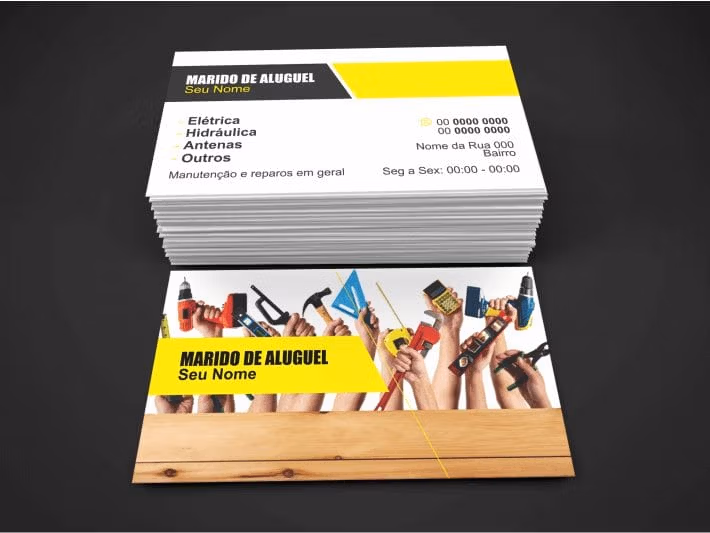 cartão de visita marido de aluguel - modelo 02