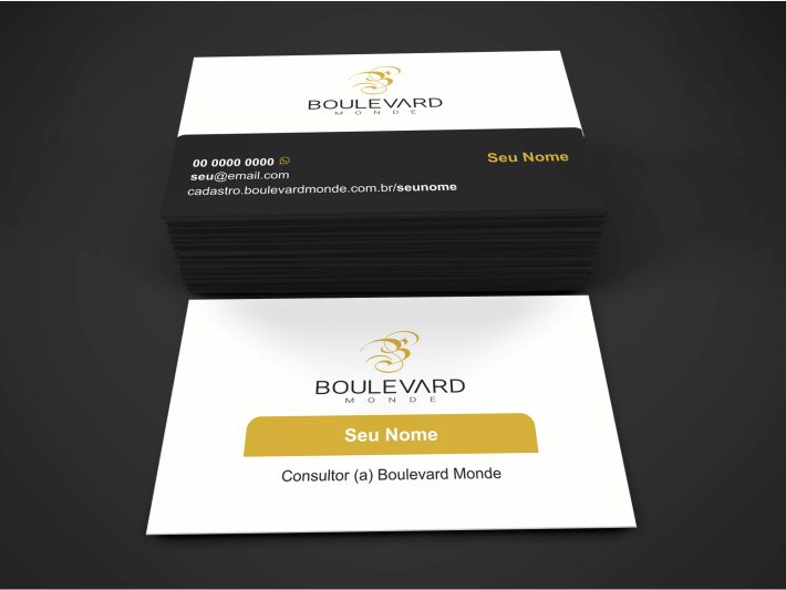 Cartão de visita boulevard monde - modelo 02