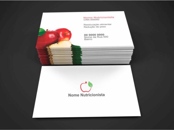 cartão de visita nutricionista - modelo 03