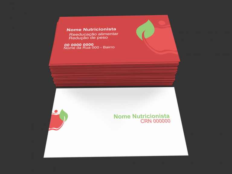 Cartão de visita nutricionista - modelo 01
