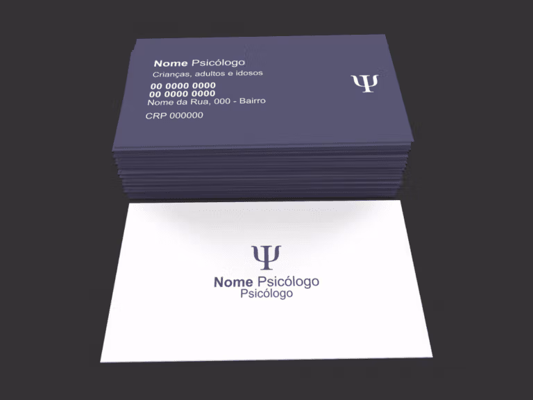 Cartão de visita psicólogo - modelo 04