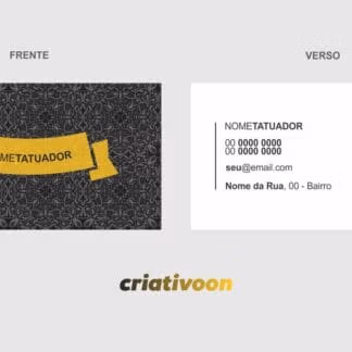 cartão de visita tatuador - modelo 01