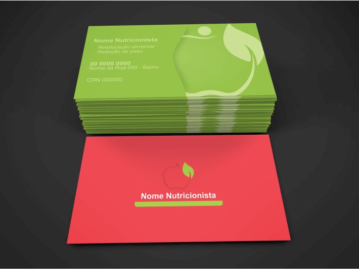 cartão de visita nutricionista - modelo 02