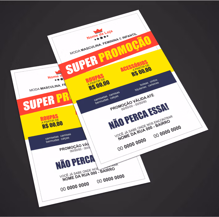 panfleto loja de roupas - modelo 02