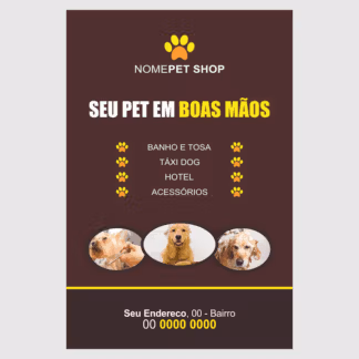 panfleto pet shop - modelo 02