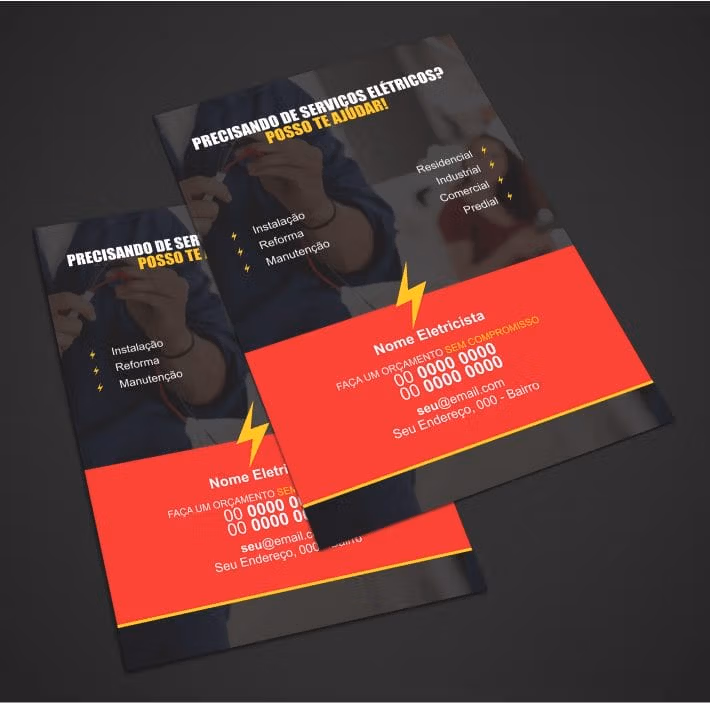 Panfleto Eletricista - Modelo 02