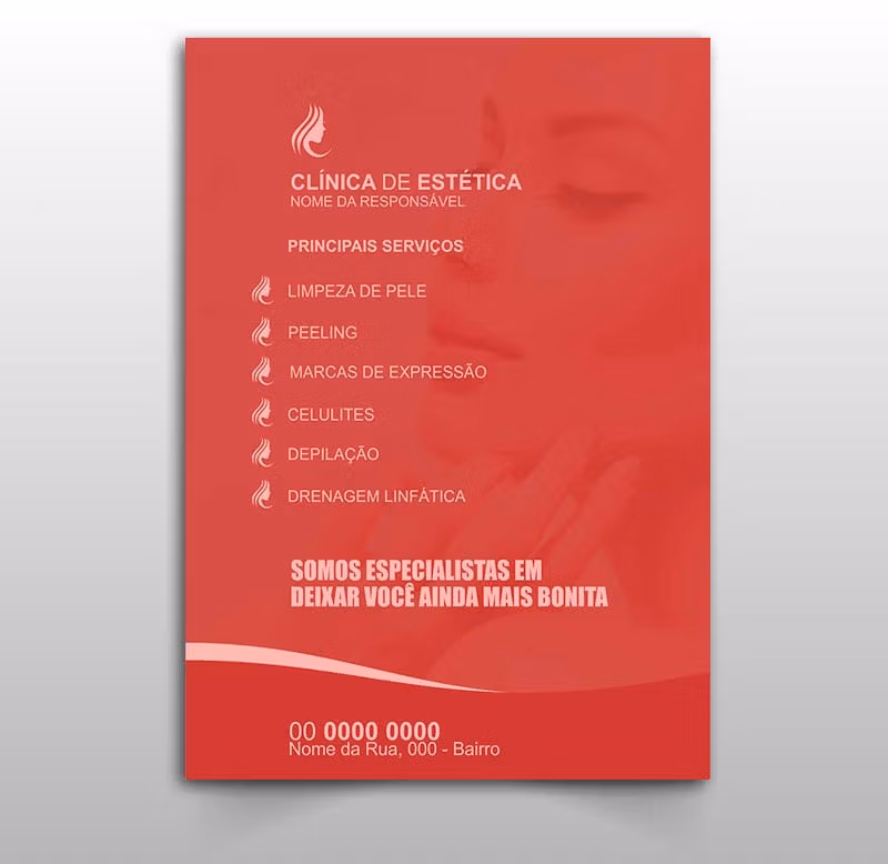 panfleto clinica de estética modelo 01