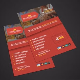 panfleto restaurante e marmitex - modelo 01