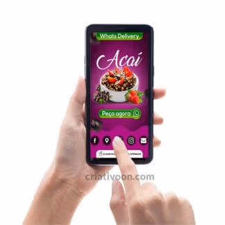 Cartão de Visita Virtual Açaí