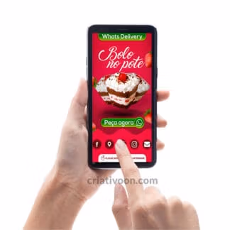 Cartão de Visita Virtual Bolo no Pote