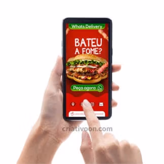 Cartão de Visita Virtual Hambúrguer