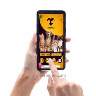 Cartão de Visita Virtual Petshop - modelo 02